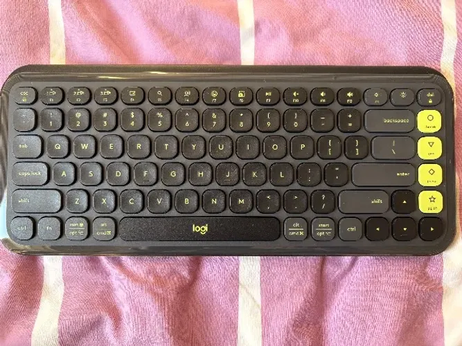 Teclado Logitech Pop Icon Preto Bluetooth, Layout US