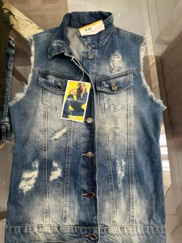 Colete Jeans Destroyed