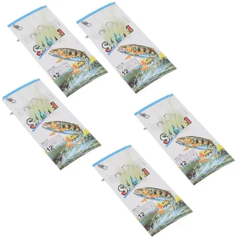 Cartela Isca Artificial Silicone Sabiki Camarão 4cm Fosforescente Pesca Peixe