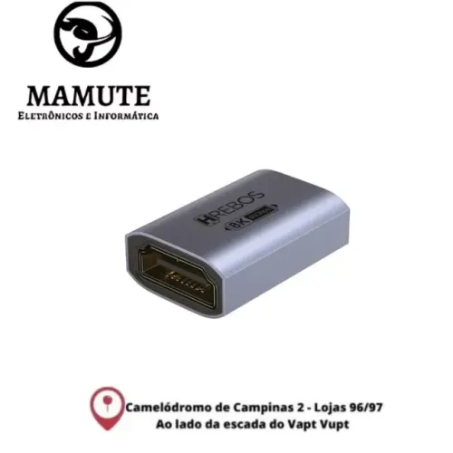 Mini Adaptador Hdmi Emenda 4k 8K 2.1 Fêmea X Fêmea Dolby Digital