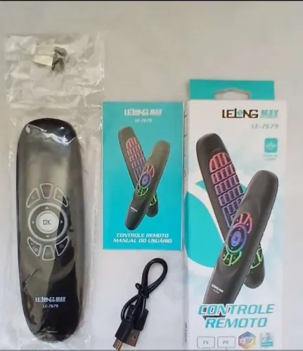 Controle remoto sem fio com teclado e led
