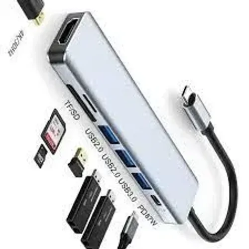 ADAPTADOR HUB TYPE C USB 2.0 E 3.0 SD TF HDMI ONEX HUB-7566