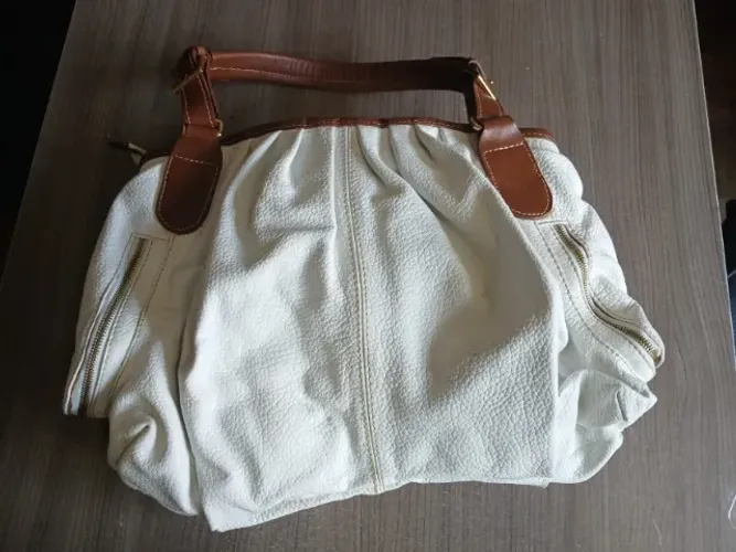 BOLSA DE COURO HR LEATHERGOOS SEMI-NOVA