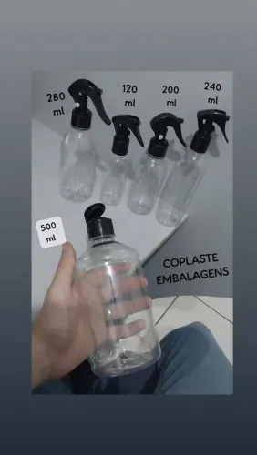 Frascos spray com mini gatilho