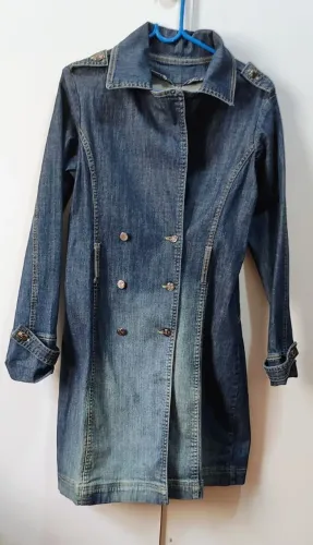 Casaco Feminino Jeans Longo