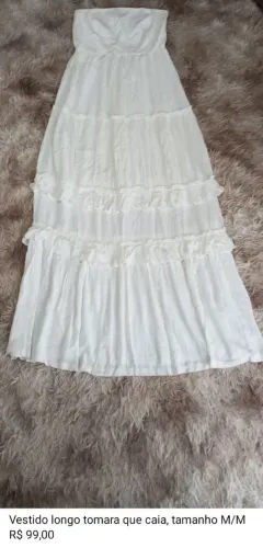 Vestido Longo Branco Tamanho M