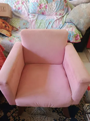 Poltrona Rosa de Tecido