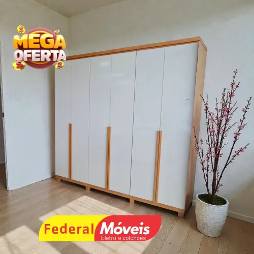 Guarda Roupa de Casal em MDF 2,30m Bem Dividido - Temos vários Modelos 