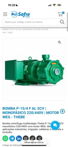 Bomba 5cv multiestagio 440v