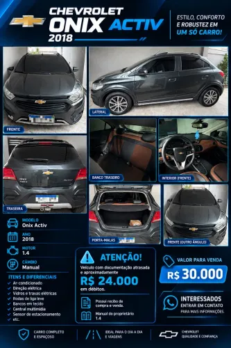 Chevrolet Onix Activ 1.4 8V Flex Mec. 4P 2018