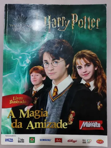 Álbum Harry Potter a magia da Amizade, faltando apenas 2 fotos para completar o álbum.