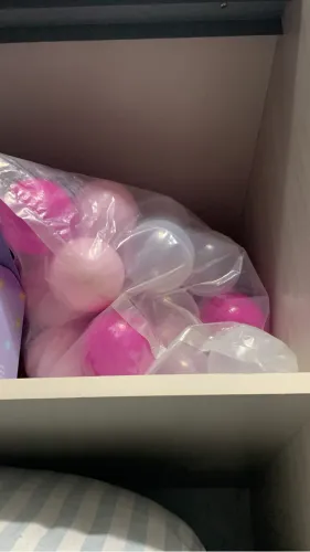 Saco de bolinhas rosa