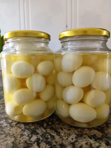 Ovos  de codorna  em conserva 