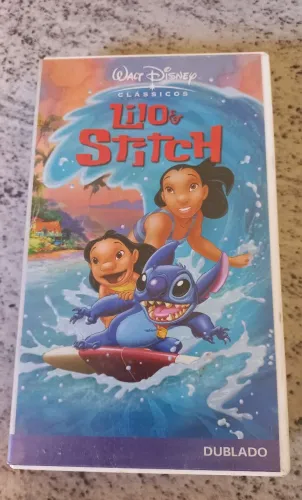 Fita VHS "lilo & stitch" dublado original fita cassete vídeo cassete antigo antiguidade