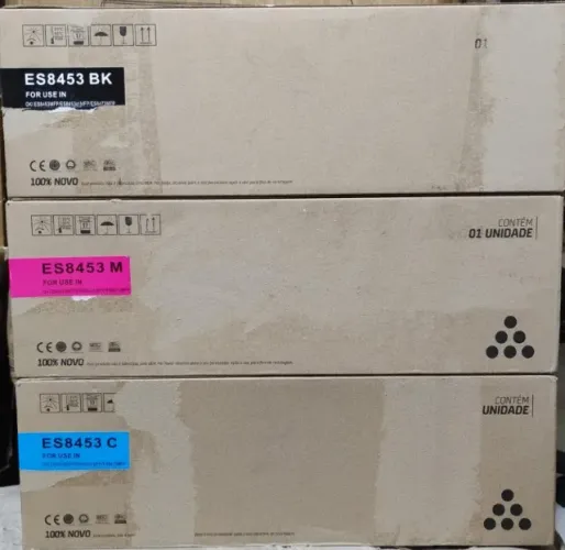 Kit 03 Toner Compativel P/uso Okidata Es8473 Es8453 03 Cores : Black / Magenta / Ciano Zer