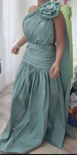 Vestido festa verde menta