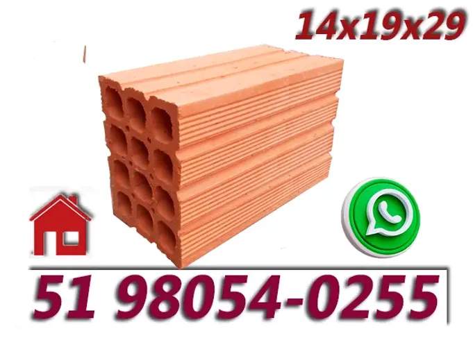 Tijolos 12 Furos 14x19x29