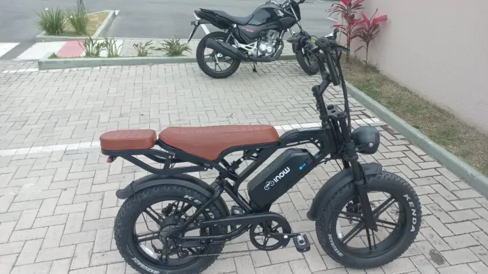 Bicicleta elétrica v20 + cadeado e capa