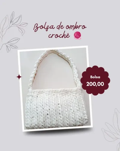 Bolsa de ombro crochê ?
