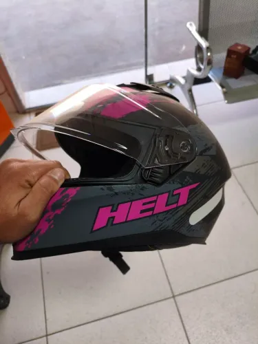 Capacete Helt Avant Preto Fosco e Rosa - Tam 56 (S) - Impecável