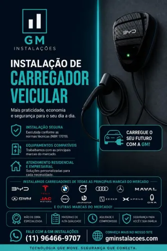 Instalador de carregador veicular - Carro Elétrico - Elétrica