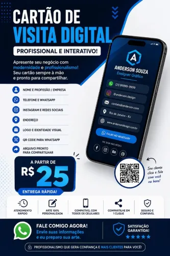 Cartão de Visita Digital Profissional | WhatsApp e Instagram<br>