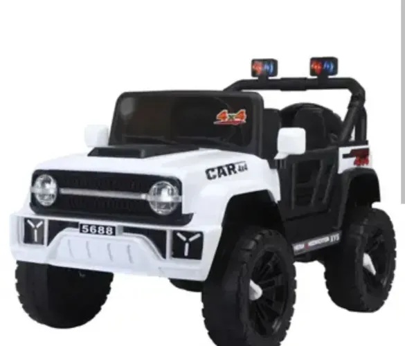 Título do anúncio: Jipe Elétrico Infantil 4x4 Branco e Preto