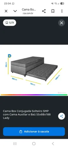 Cama box conjugado solteiro