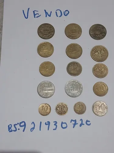Moedas antigas para colecionador.