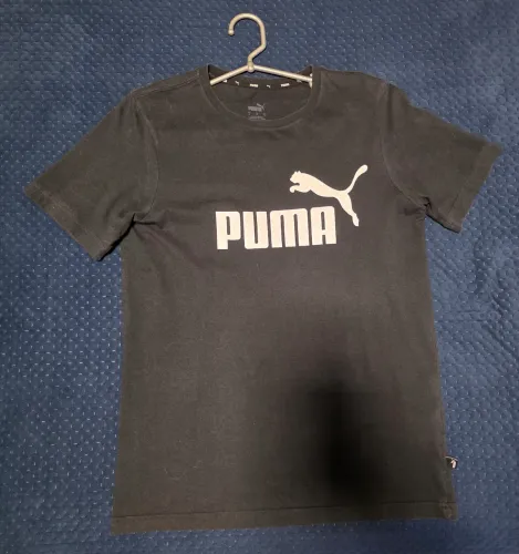 Camiseta Puma Preta Logo Clássico - Tam. P (Original)