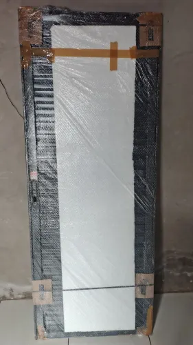 Porta de Ferro Lambril 80x210 Completa com Fechadura e Maçaneta