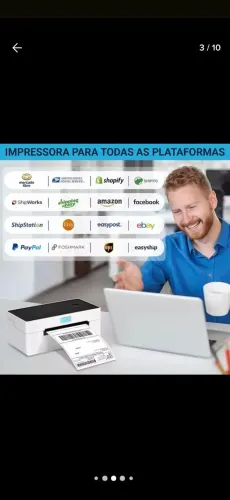 Impressora Etiqueta Térmica Mercado livre Shopee Amazon Shein Magazine Luiza