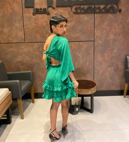 Vestido verde seminovo 