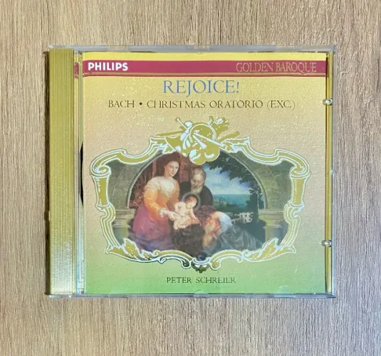 CD Rejoice! Bach - Christmas Oratorio - Schreier (Série Golden Baroque) Made in Germany