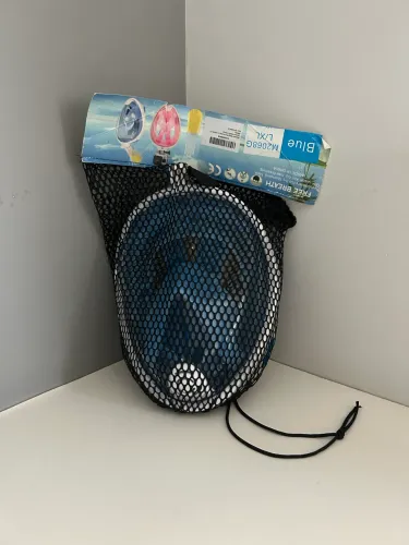 Máscara de Mergulho Full Face Snorkel 180° - Tamanho L/XL - Com Bolsa