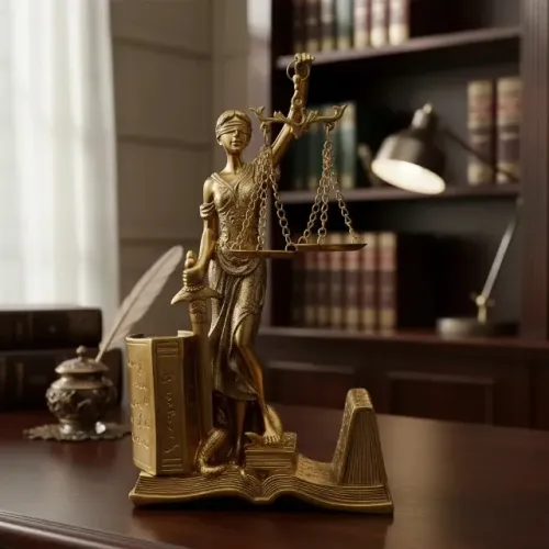 Estátua Enfeite Dama da Justiça em resina ? @mundocare #justiça #damadajustiça