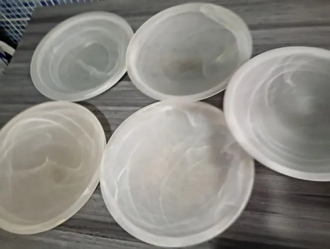 Kit 5 cúpulas de vidro 30 cm modelo planfon (5 peças por30)