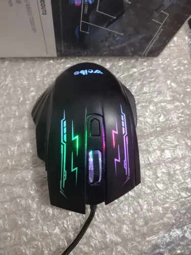 Mouse com 7 botões iluminação rgb