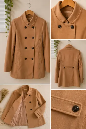 Casaco feminino camel ? elegante e atemporal ?