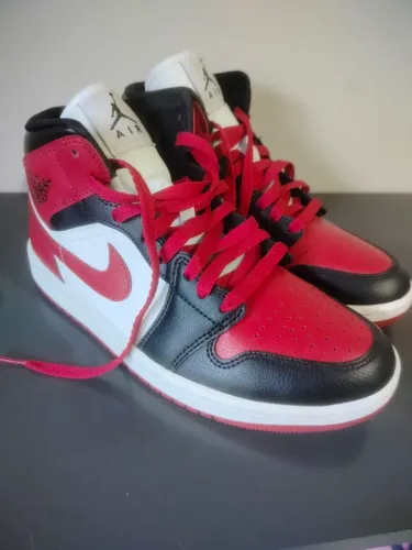 Air Jordan 1 Mid Chicago Black Toe(trocas+dinheiro)