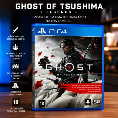 Ghost of Tsushima - PS4 | Mídia Física | Jogo Original