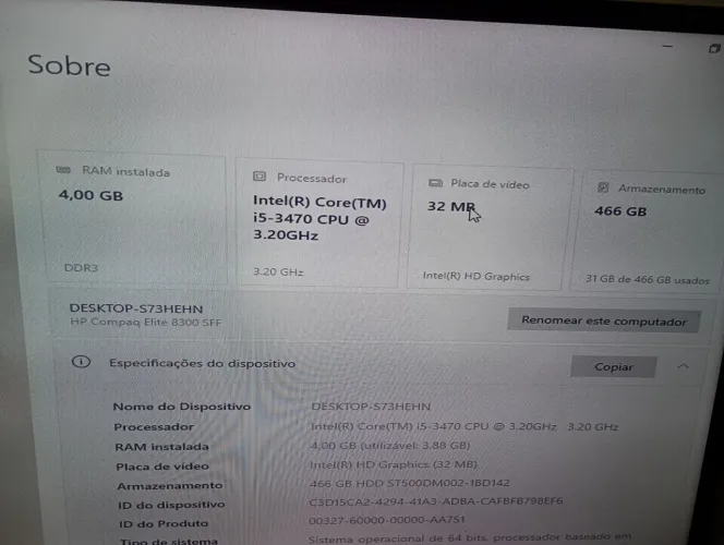 Pra vender rápido - desktop Hp com windows 10
