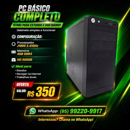CPU Básico Completa - Ideal para o dia a dia!