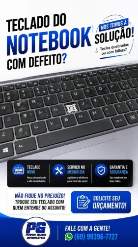 NOTEBOOK TECLAS TECLADO DEFEITO