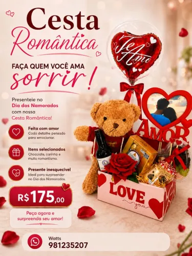 Vendo cestas e buquês para o dia dos namorados