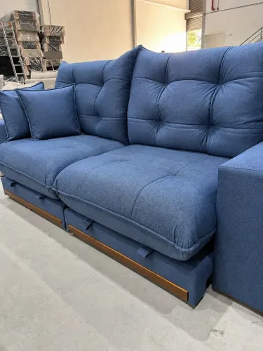 Sofá Gigante Linho Azul ULTIMA PEÇA