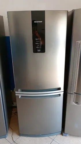 GELADEIRA BRASTEMP INOX INVERSE FROST FREE 440 LITROS