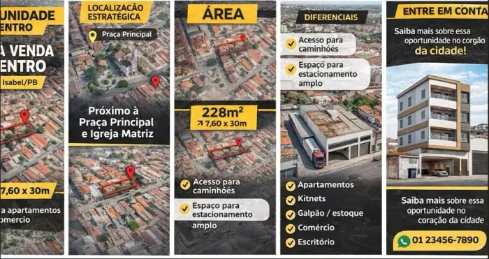 ÁREA NO CENTRO DE PRINCESA ISABEL