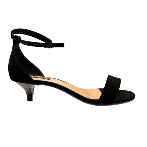 Sandália Feminina Elegante Salto Confortável Villa Rosa Preto *