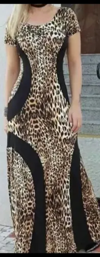 Vestido de viscolycra longo novo